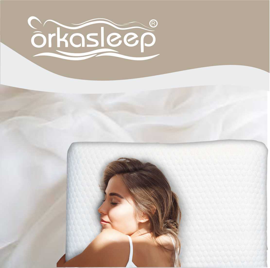 Orkasleep Sunrise Rectangular Orthopedic Neck Support Pillow for Sleeping & Shoulder Pain Memory Foam Solid Sleeping Pillow Pack of 1 view 8